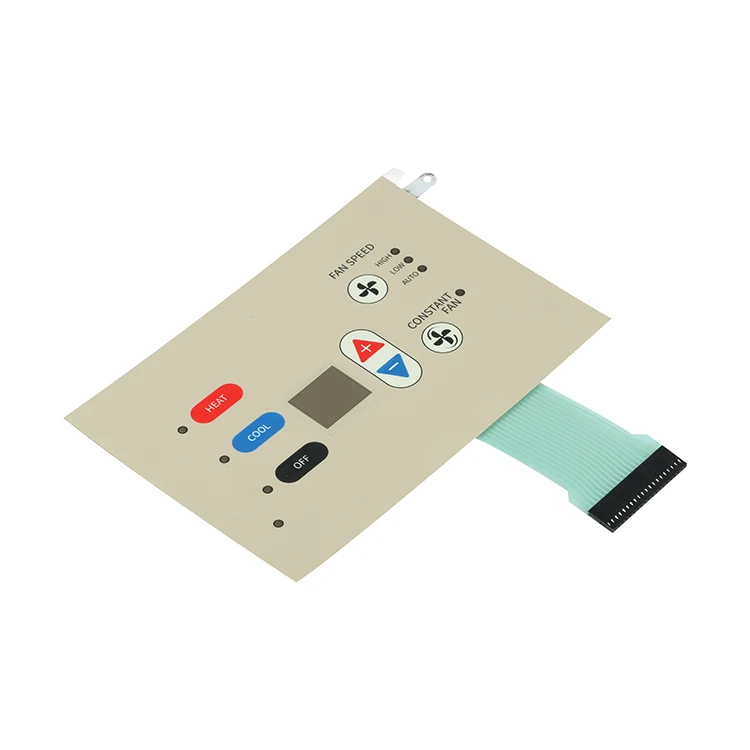 2022 hot-sales customized waterproof panel silk print switch keyboard flexible touch push-button display control overlay panel