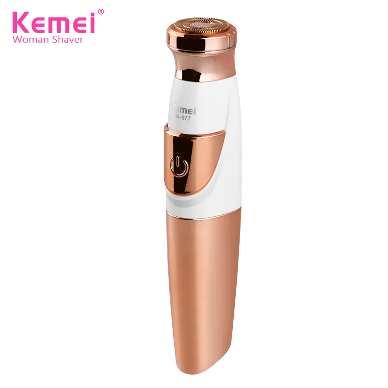 Wholesale Face Lipstick Hair Machine Mini Painless  Kemei  KM-577 Epilator lady shaver for body Epilator