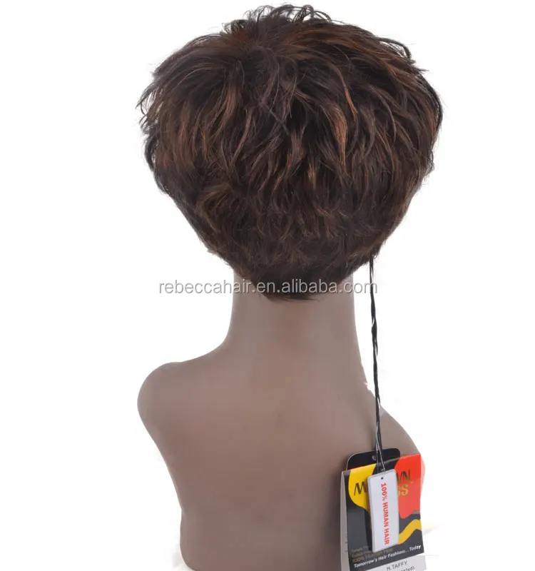 Rebecca Popular Cheap Short High Quality Human Hair Wig For Women in stock