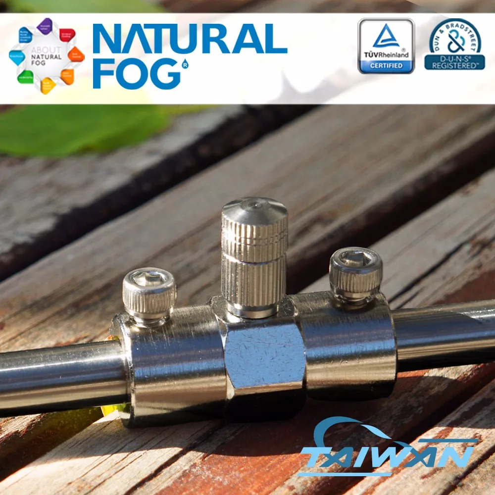 Taiwan Natural Fog High Pressure Fog System 3 Way Pipe Elbow Screw Connector