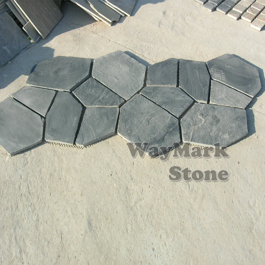 
Черный шифер, плитка из натурального камня, мозаичный коврик, камень, дешевый камень 