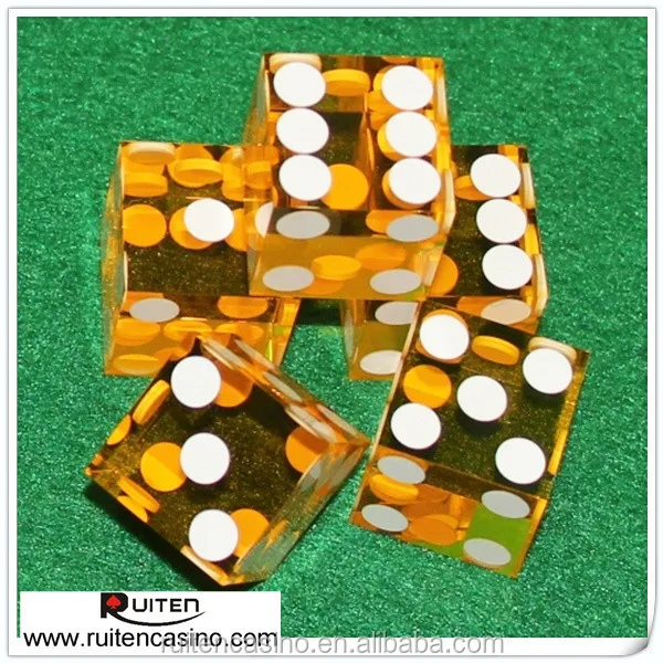 Acrylic Precision Craps Dice Transparent Colored Dice
