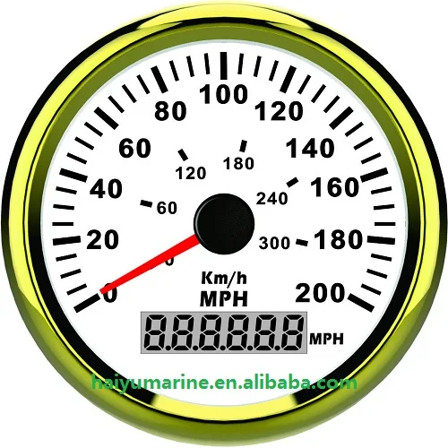 85mm 200MPH Boat GPS Speed Gauge