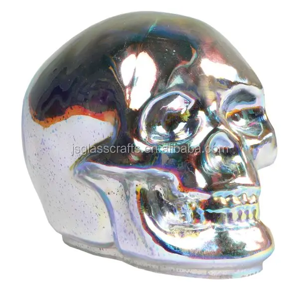 
Mercury 3d glass led skull lamp for table decoration battery led fireworks light 