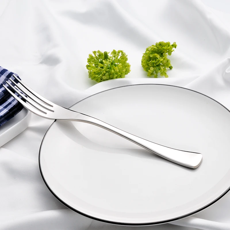 
B398 Luxury Flatware Knife Fork Spoon Banquet Event Silver Mirror Hotel Wedding Stainless Steel Metal Cutlery Set 