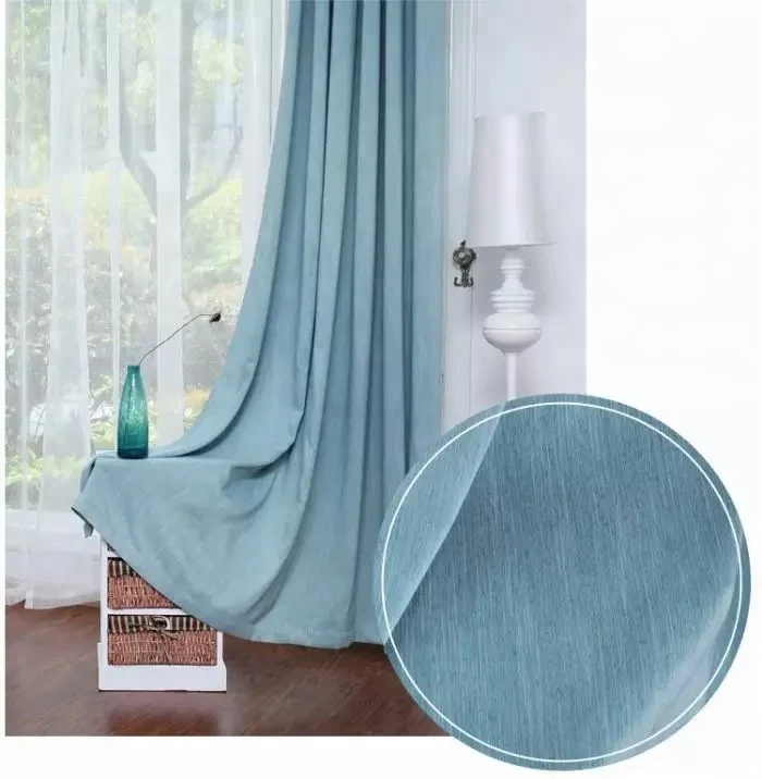 curtains made in china wood linen like fabric thick fabric blackout curtain slub fabric stock with ring top