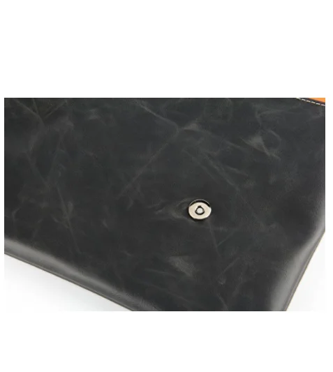 Men PU Leather Large Envelope Bag Clutch Document Bag A4 Book Bag