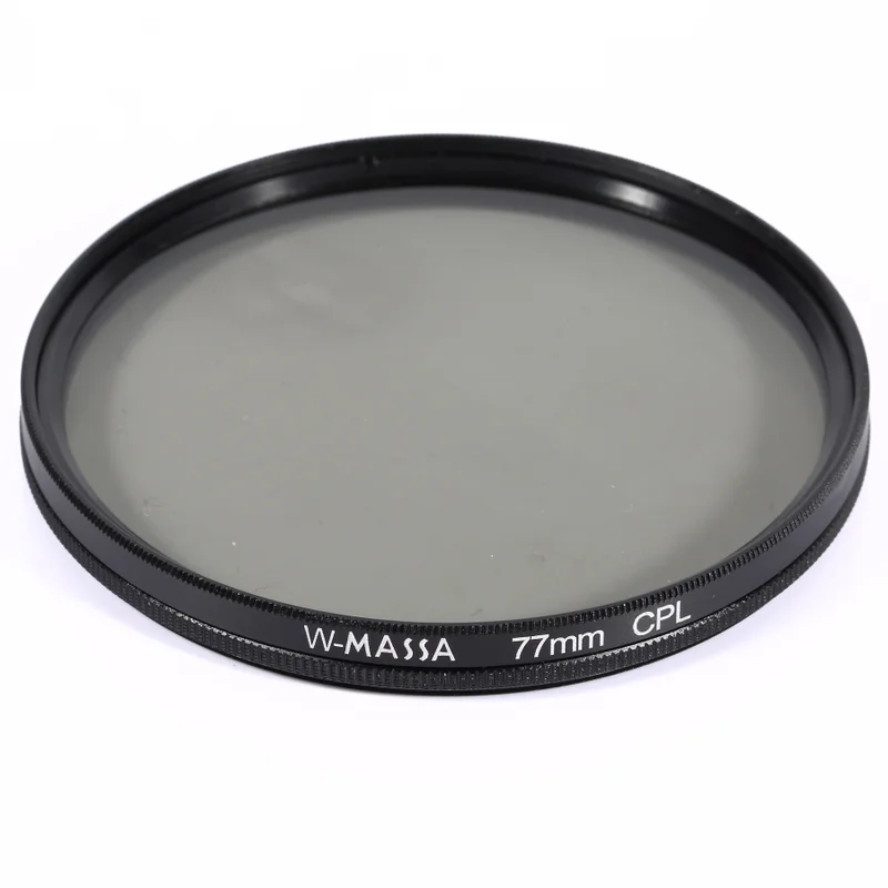 massa Photographic Equipment digital camera accessories CNC Machining aluminum ring optical glass 77mm camera lens CPL filter