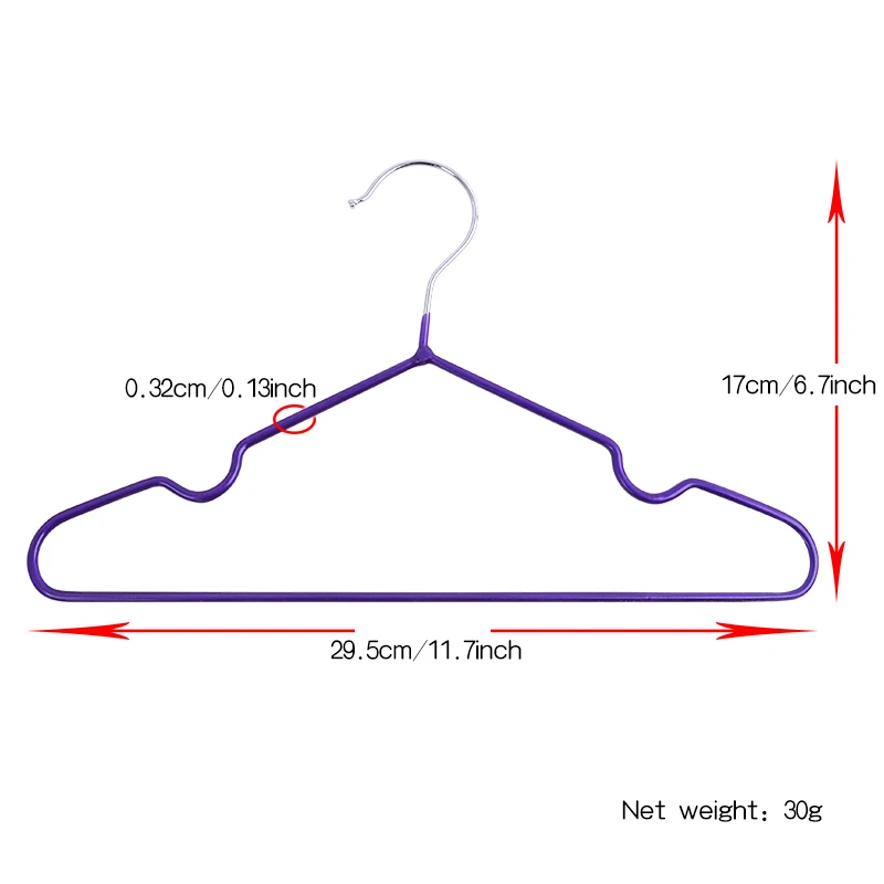 Детская Нескользящая вешалка для одежды из металлической проволоки с пластиковым ПВХ покрытием 5