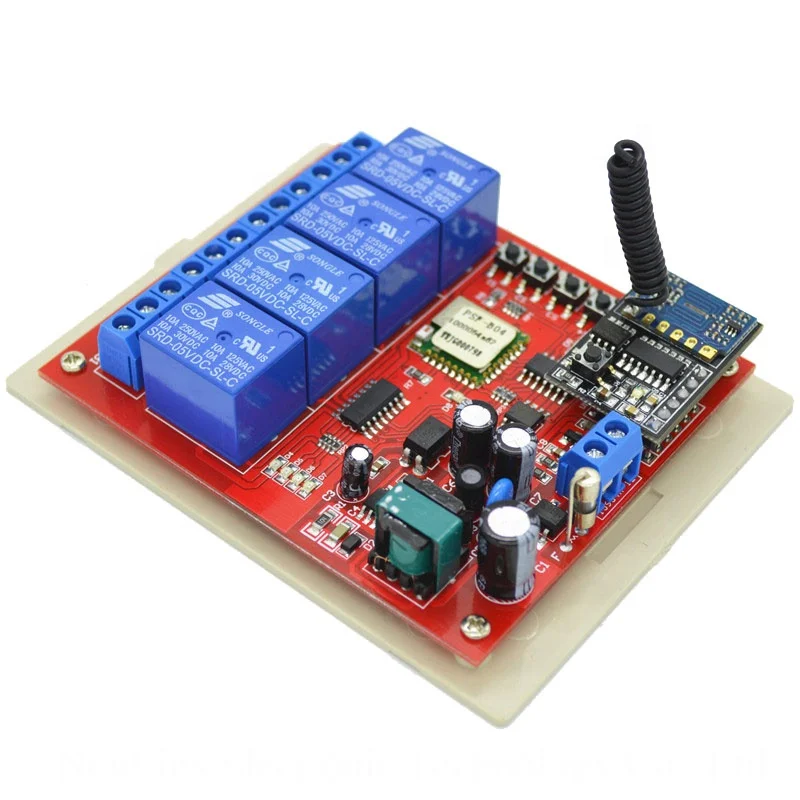 Taidacent 433MHz mobile APP remote control relay board wifi light switch 220v 4ch wireless