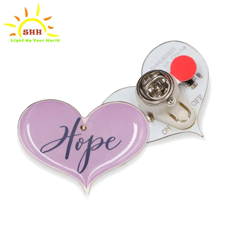 New Arrival Magnetic   Led Flashing Button Pin Badge