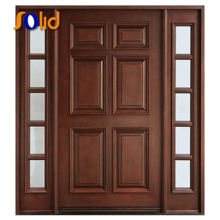 
Hot sale French style main wooden front double door design 