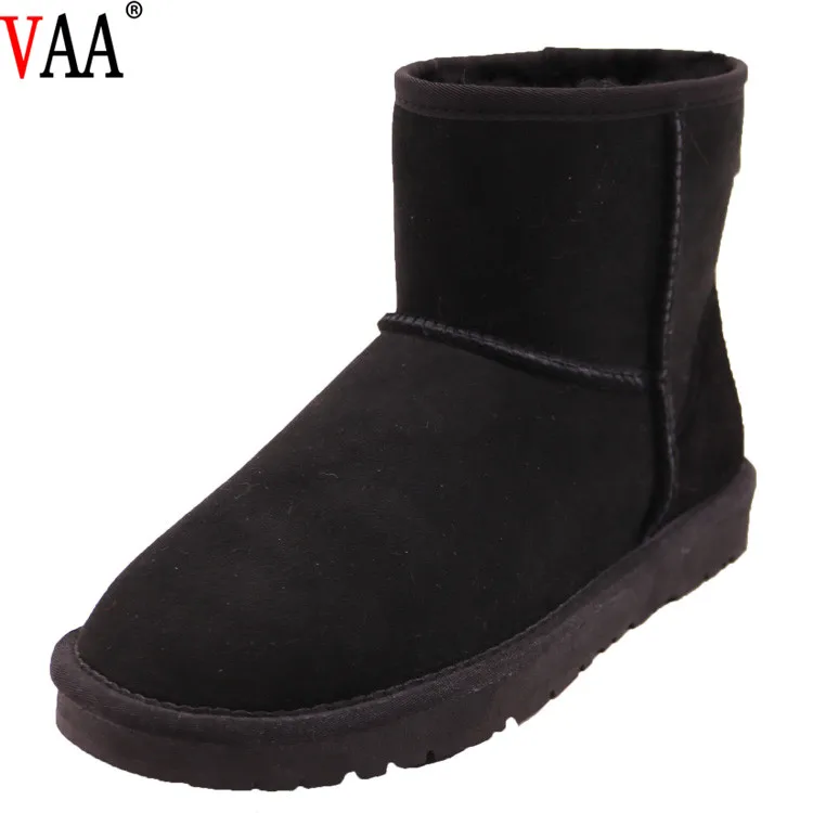 
5854-2 Double Face Australian Sheepskin Antiskid TPR Sole Winter Factory Women Snow Boots Shoes 