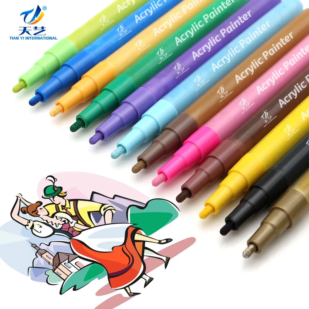 Professional manufacture qualified  tip permanent liquid marker acrylic paint pen for writing