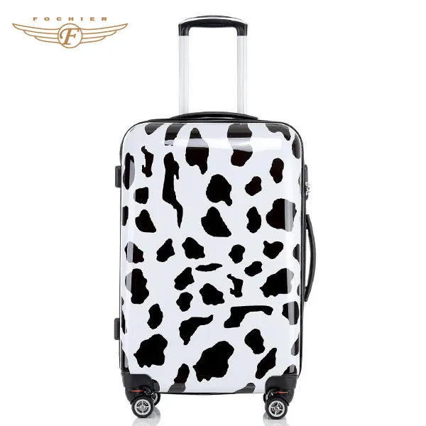 Жесткая детская тележка из АБС-пластика с милым рисунком коровы