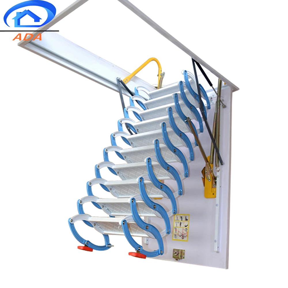 Carbon Steel Material Manual Adjustable Access Ladders To Attic