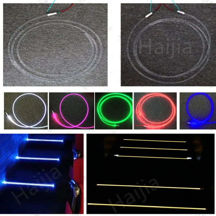 Музыкальный датчик с уникальным дизайном меняющий Цвет RGB Светодиодный светящийся боковой волоконно-оптический свет для ног