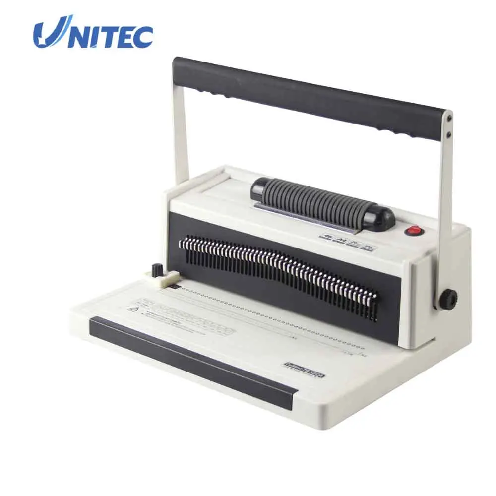 4:1 Plastic spiral coil book binding machine 46 holes coil binder metal spiral wire binding machine