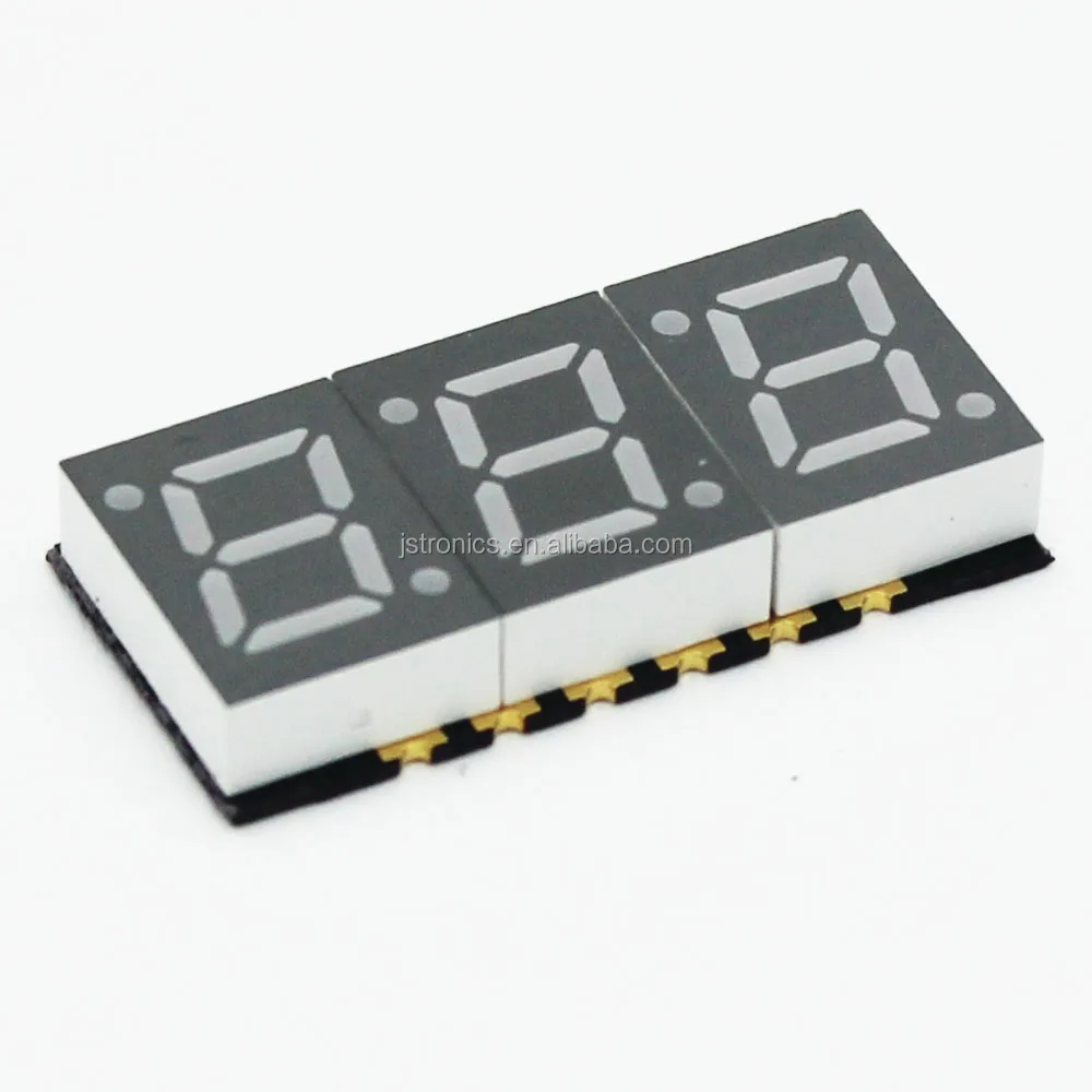 Jstronic 6 pins 0.28 inch 7 Segment smd 3 digit Led Display china manufacturers