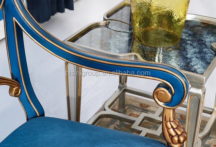 New Released Classic French Provincial Style Wood Carving Sofa with Chinoiserie Painting, Antique Designed Settee BF12-09254f