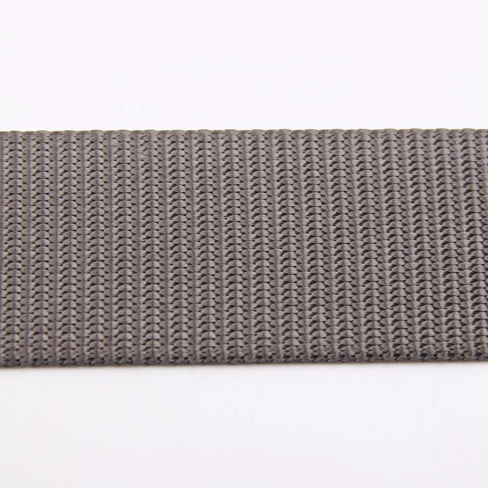 flat 100% nylon webbing  40mm wide 2.0mm thick grey for waist belt