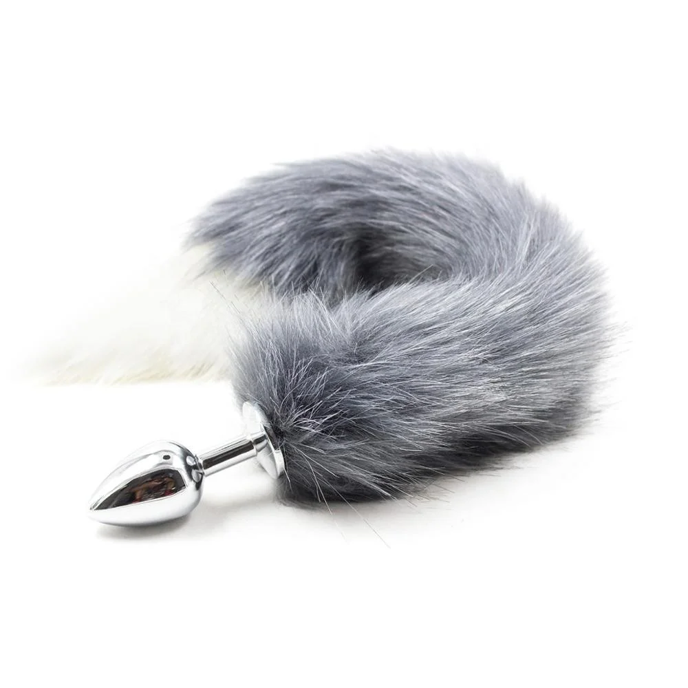 Artificial Fur Fox Tail Animal cheap fake fur fox tail Cosplay Fetish Bondage Sex Female Bondage Fox Tail Plugs Butt Plugs