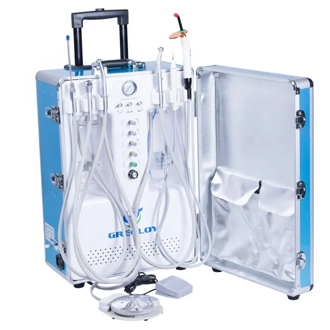 Greeloy Portable Dental Unit GU-P 206S With Dental Compressor