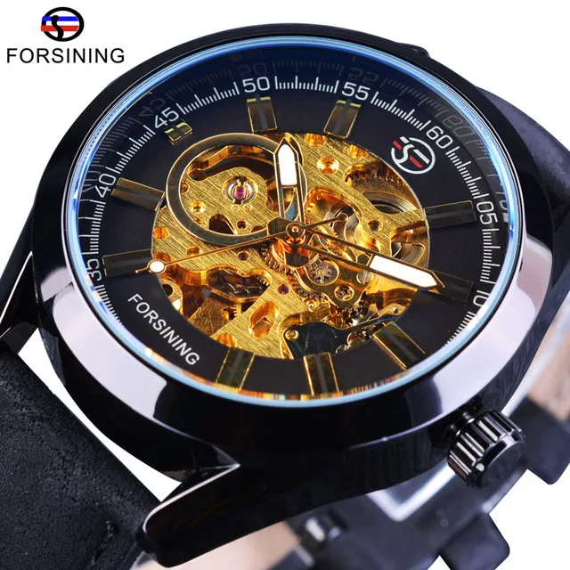 Forsining 2017 Casual Sport Series Waterproof Automatic Men Wrist Watch Top Brand Luxury Mechanical Skeleton Watches