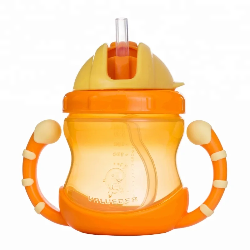 
BPA free funny baby training cup drinking water baby cup with straw 