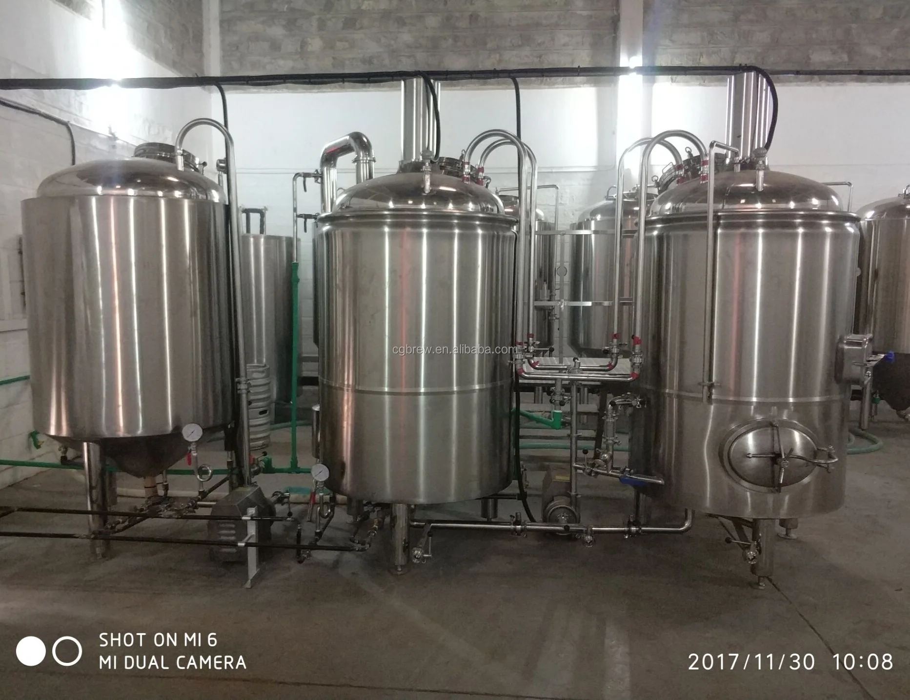 1000L micro beer brewing equipment for microbrewery with 3 vessels food grade stainless steel brewhouse