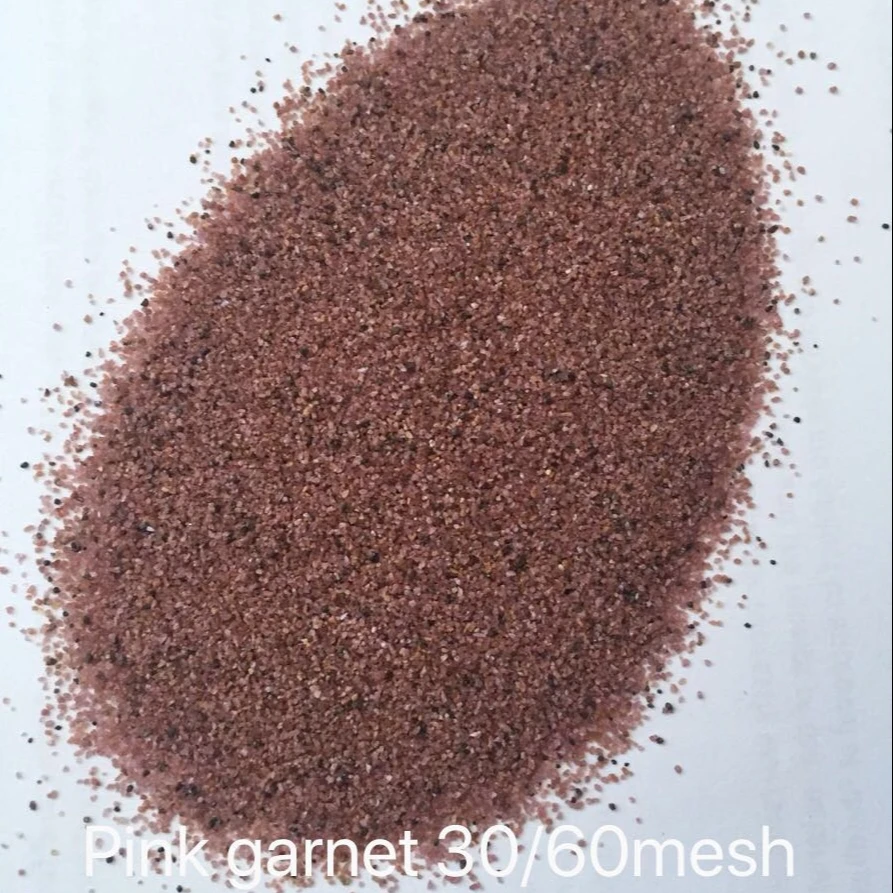 Price of 30/60 mesh pink river garnet sand for sandblasting