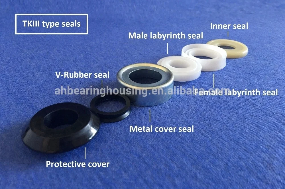 High precision labyrinth seals conveyor roller parts bearing housing for 6307