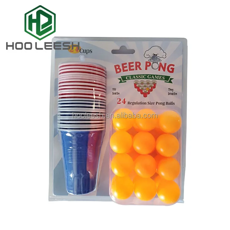 
16OZ Beer solo Cups and Balls Beer Pong Game Set 
