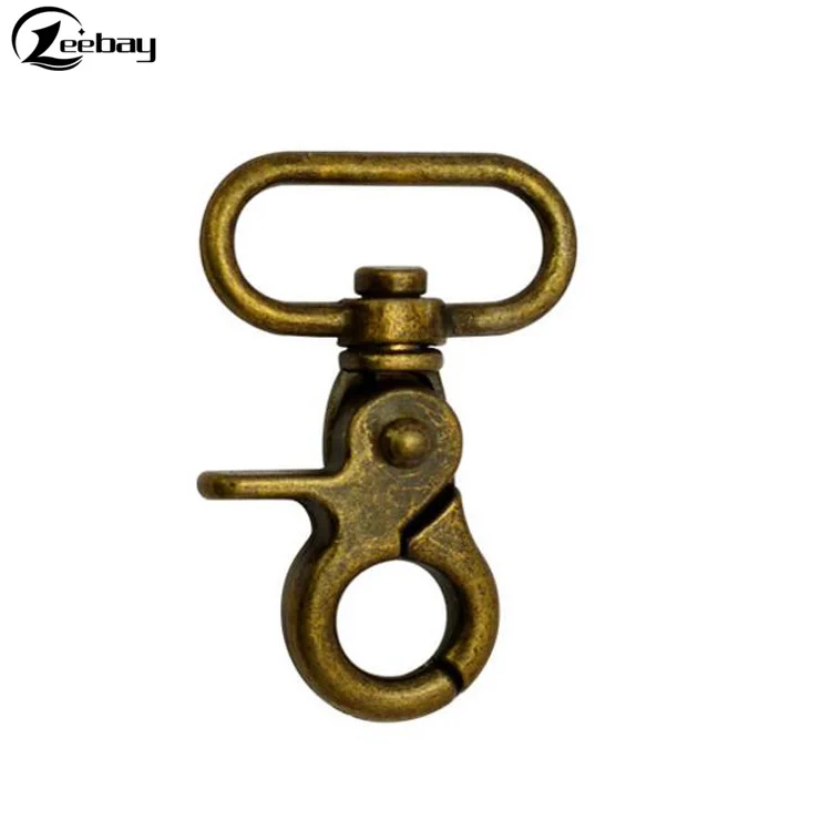 Antique brass swivel lobster clasp metal snap buckle hook