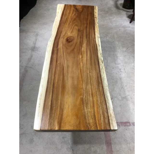
Live Edge Solid Weng Wooden Dining Table From Chinese Factory For Sale 