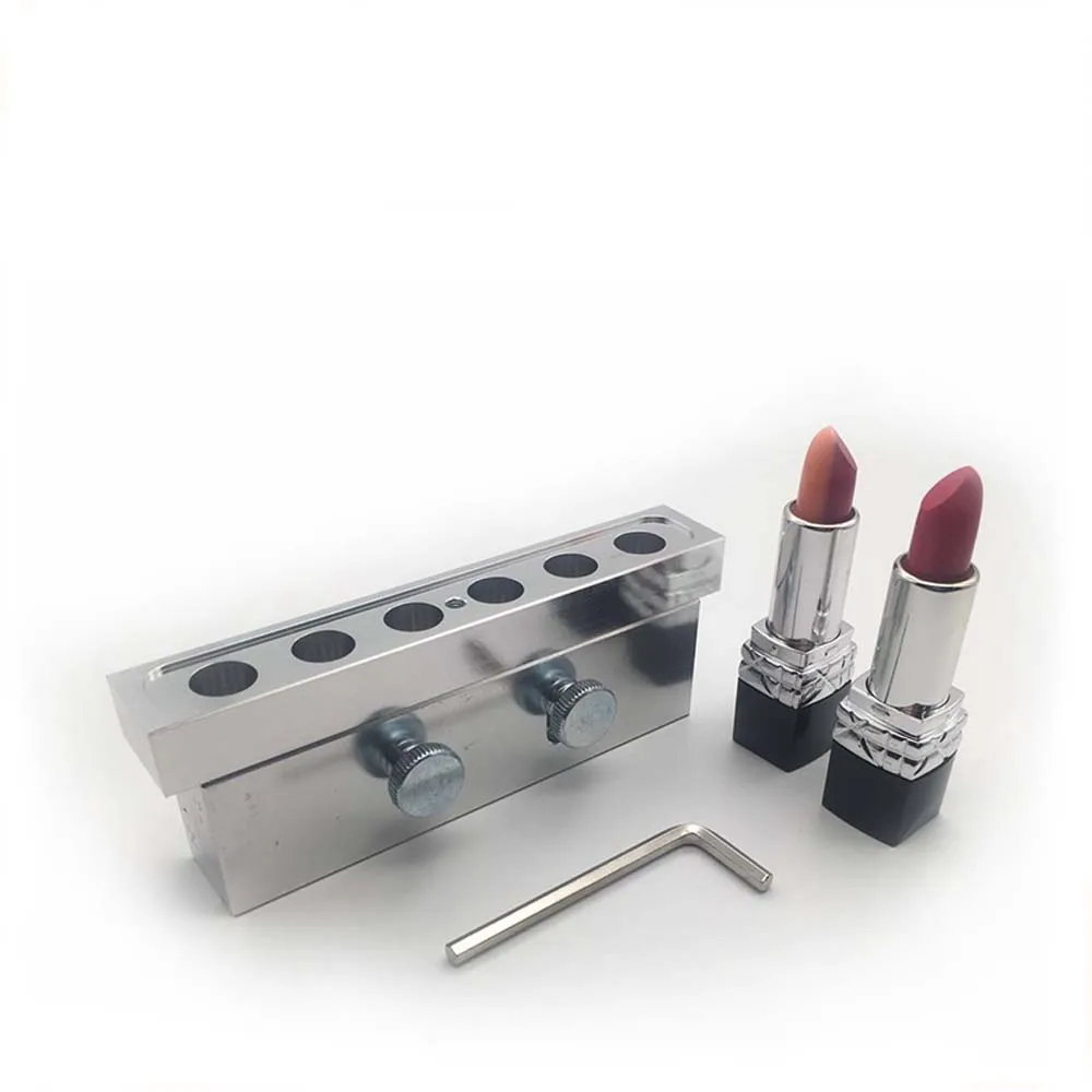 6 cavities Aluminium lipstick mould 12.1 mm,   DIY lip stick filling mould
