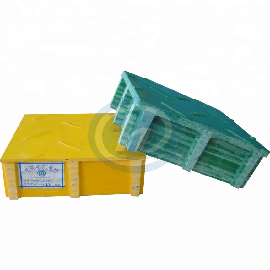 High strength Fiberglass FRP composite decking and channel cover bilge cover