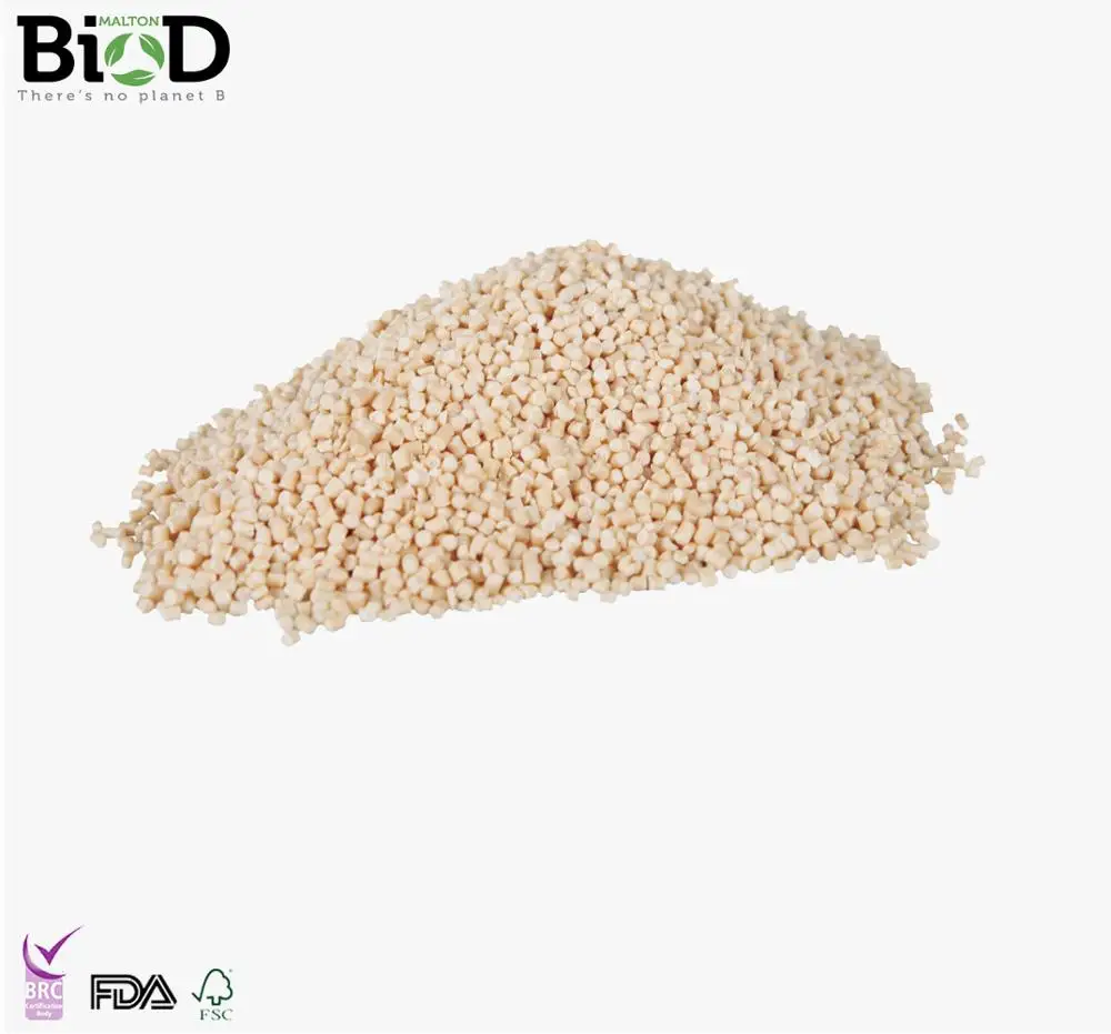 Hot Sale 100% Biodegradable and Compostable Cornstarch Granules Material 25kg/bag 1000kg Nature Biod Provided with Order