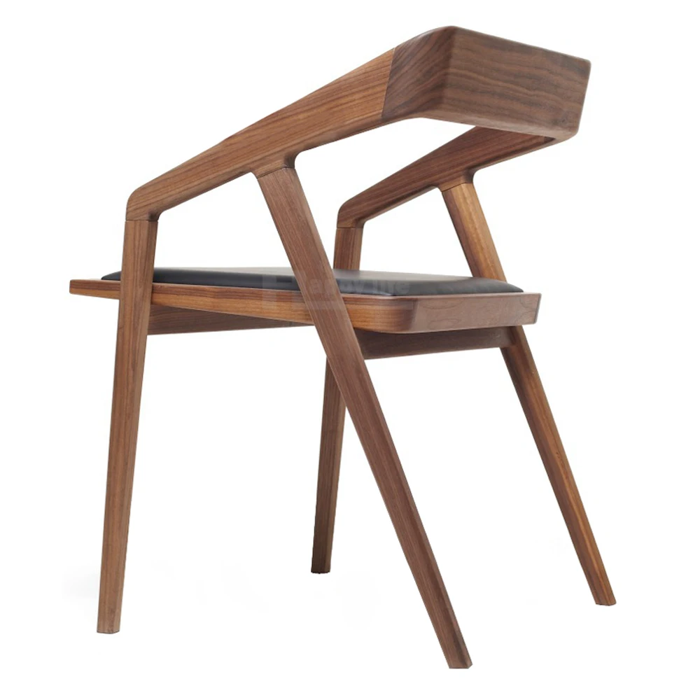 Modern design restaurant wooden chairs with cushion