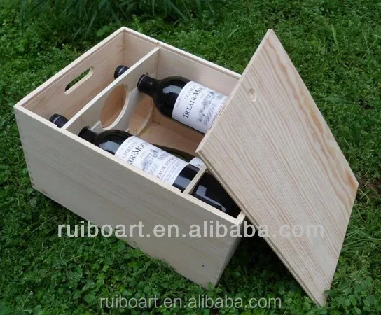 Деревянная коробка для красного вина, 6 бутылок