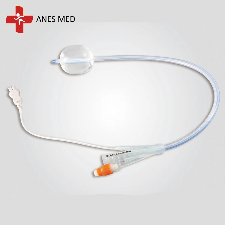 High Quality 100% silicone Foley catheter with temperature sensor