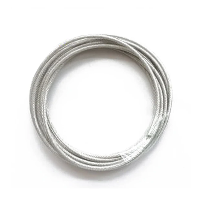 1/2/3/4/5/6/8mm white/red/blue color of nylon coated 316 stainless wire rope