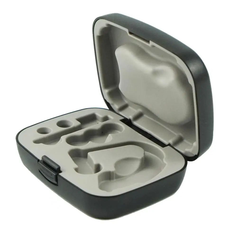 BTE Black Waterproof Hearing Aid Case Customization Packaging Storage Case