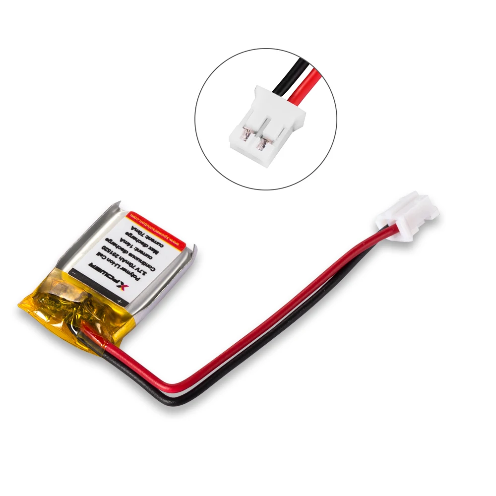 Ultra Small Rechargeable 3.7V Lithium Polymer Battery 70mAh for Digital Glucometer