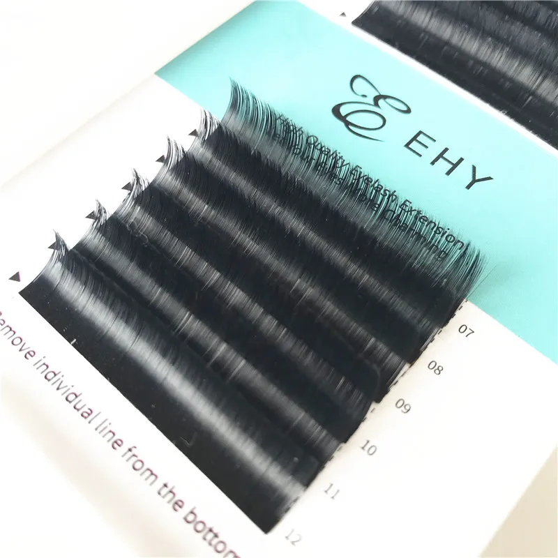 
professional real human hair soft silk private label 100 percent mink eyelash extension with box 