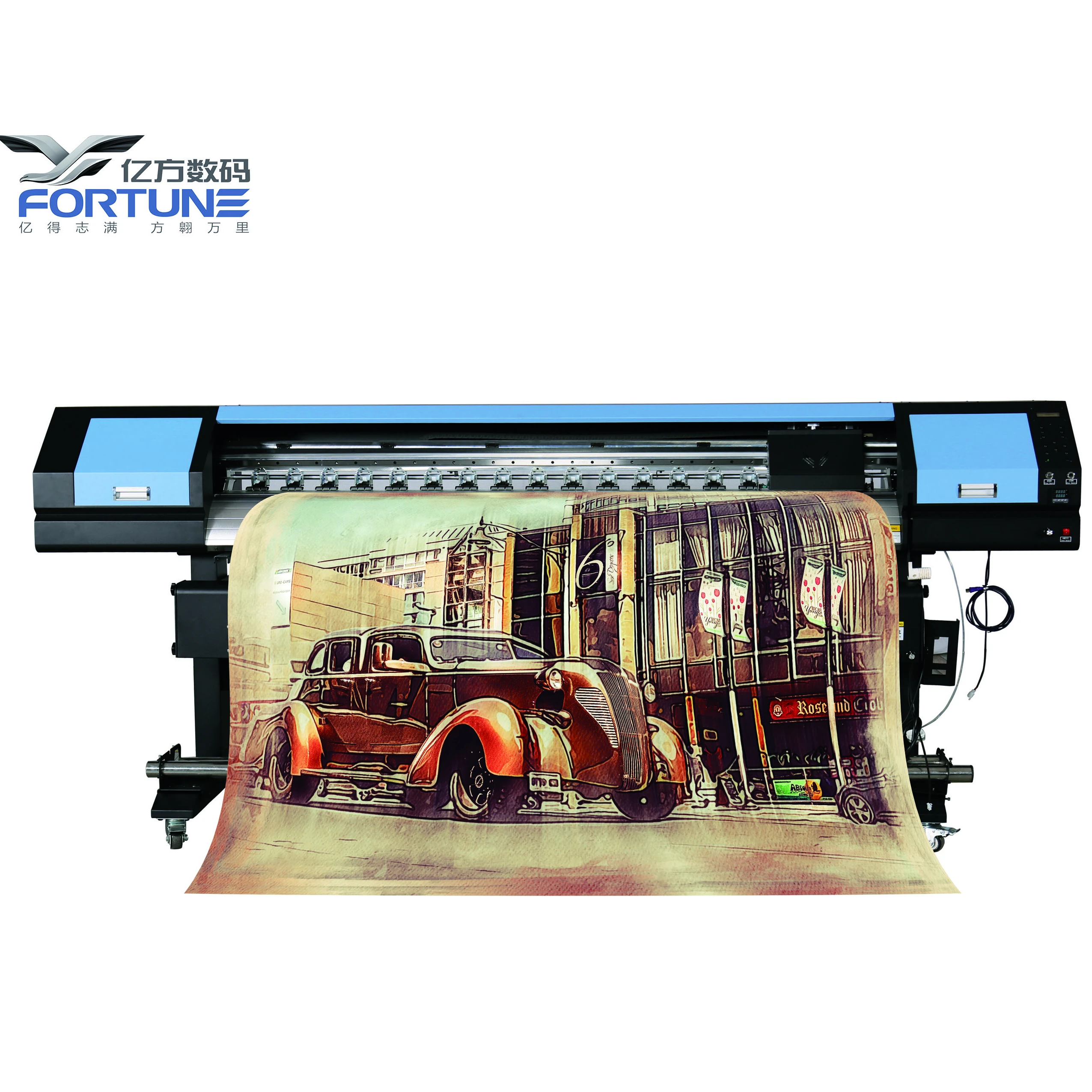yifang digital 1.6meter xp600 eco solvent printer for industrial inkjet application with photoprint rip software