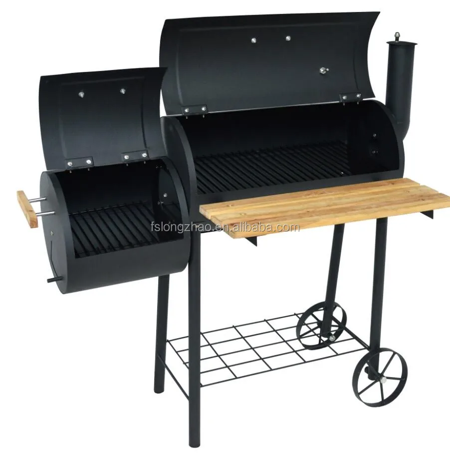 Commercial big smoker and small smoker charcoal bbq grill