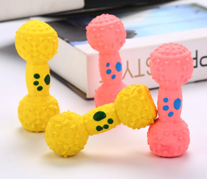 
Soft sound toys dogs latex toys small dumbbells for pet 