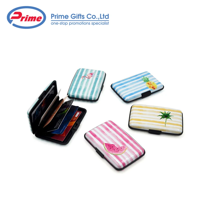 Wholesale Promotional Gifts Rfid Aluminum Card Holder Wallet with Custom Logo