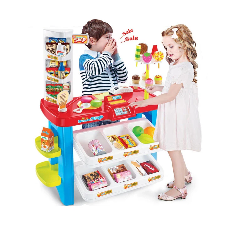 Ролевые игры для детей продажа супермаркетов полки игрушек с кассовым аппаратом